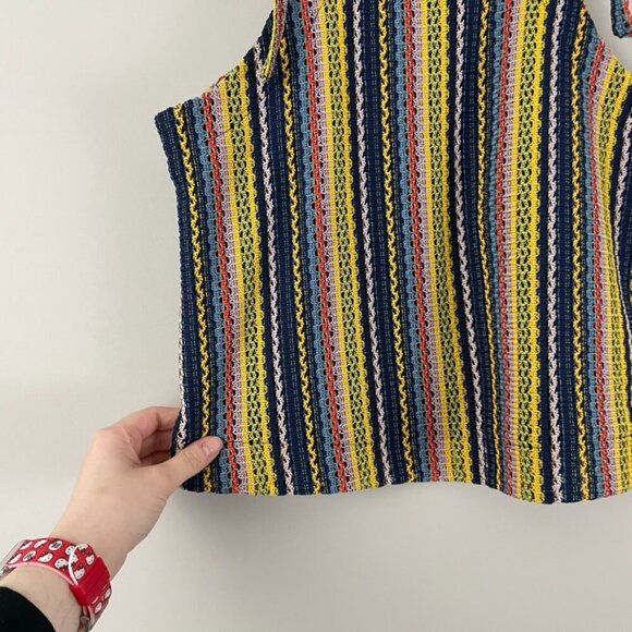Madewell Texture & Thread Tie-Shoulder Tank Top in Rainbow Crochet Size Small - Picture 5 of 6